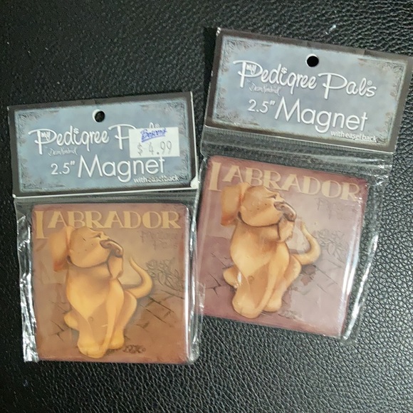 Other - 2 Labrador dog magnets 2.5” with easel back